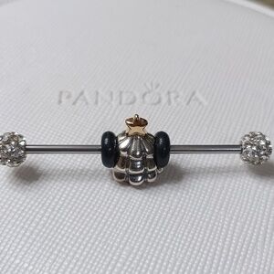 PandoraSilver 14k Vintage Christmas Tree Two Tone Charm